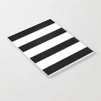 Black and White Horizontal Stripes Notebook Gallery Image 3