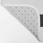 Black and White Horizontal Stripes Bath Mat Gallery Image 2