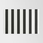Black and White Horizontal Stripes Rug Gallery Image 2
