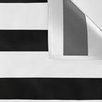 Black and White Horizontal Stripes Wall Tapestry Gallery Image 3