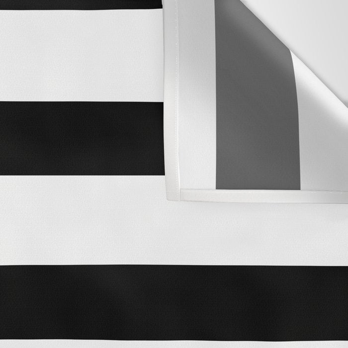 Black and White Horizontal Stripes Wall Tapestry Gallery Image 3