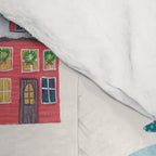 Skating retro winter snow landscape Comforter Gallery Image 4
