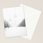 Winter Ski Lift Stationery Card Gallery Image 2