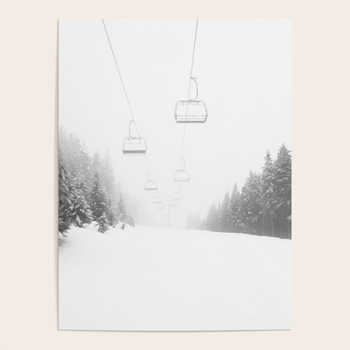 Winter Ski Lift Poster Gallery Image 4