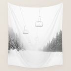 Winter Ski Lift Wall Tapestry Gallery Image 4