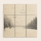 Winter Ski Lift Wood Wall Art Gallery Image 1