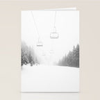 Winter Ski Lift Stationery Card Gallery Image 2