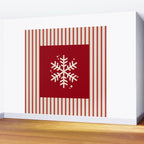 Snowflake Red Striped Wall Mural Gallery Image 2