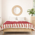 Snowflake Red Striped Duvet Cover Gallery Image 3