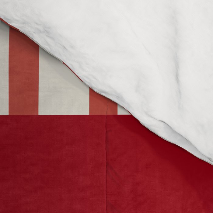 Snowflake Red Striped Comforter Gallery Image 4
