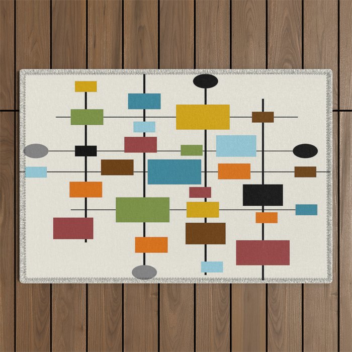 Mid-Century Modern Art 1.3 Outdoor Rug Gallery Image 1