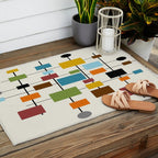 Mid-Century Modern Art 1.3 Outdoor Rug Gallery Image 2