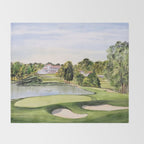 Congressional Golf Course 10th Hole Throw Blanket Gallery Image 2
