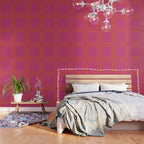 Pink Greek Key Print Wallpaper Gallery Image 3
