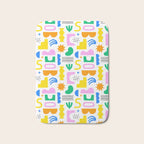 Colorful abstract organic shape art pattern Bath Mat Gallery Image 1