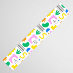 Colorful abstract organic shape art pattern Table Runner Gallery Image 3