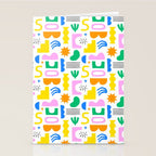 Colorful abstract organic shape art pattern Stationery Card Gallery Image 2