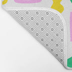 Colorful abstract organic shape art pattern Bath Mat Gallery Image 2