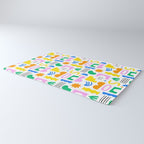 Colorful abstract organic shape art pattern Rug Gallery Image 3