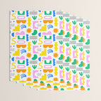 Colorful abstract organic shape art pattern Wrapping Paper Gallery Image 3