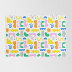 Colorful abstract organic shape art pattern Rug Gallery Image 2