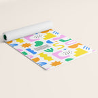 Colorful abstract organic shape art pattern Yoga Mat Gallery Image 2