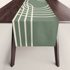 Minimalist Lines in Forest Green Table Runner Gallery Image 1