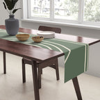 Minimalist Lines in Forest Green Table Runner Gallery Image 2