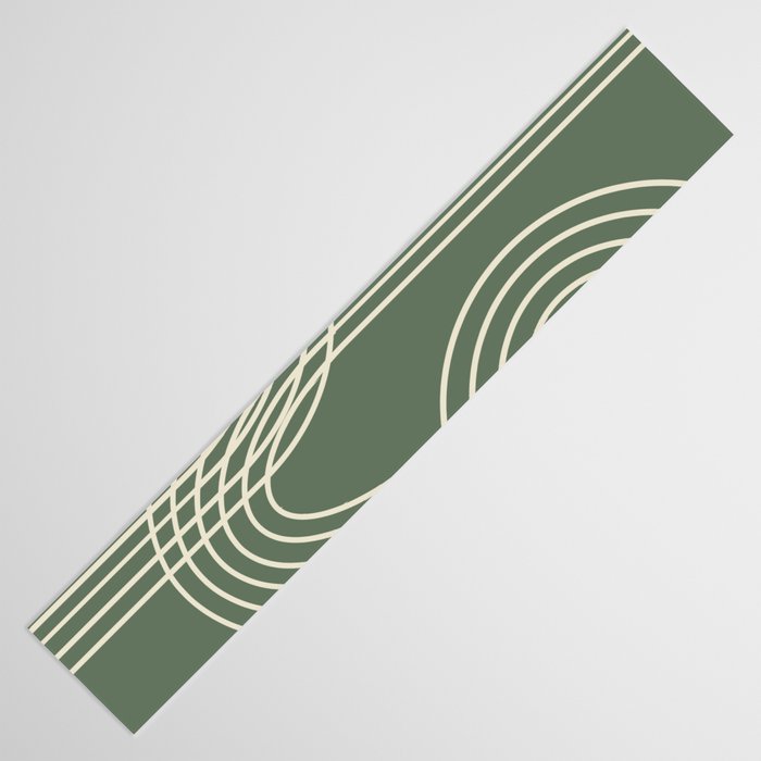 Minimalist Lines in Forest Green Table Runner Gallery Image 3