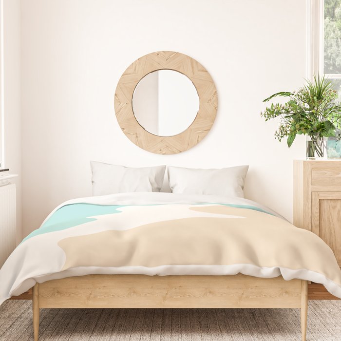Sand and Sea Coastal Shoreline Duvet Cover Gallery Image 3