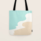 Sand and Sea Coastal Shoreline Tote Bag Gallery Image 1