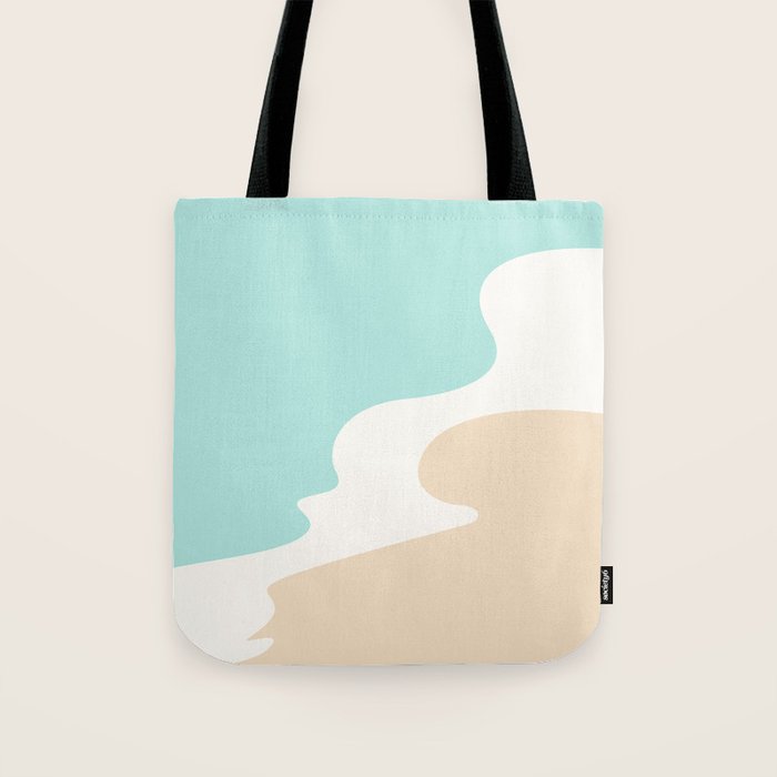 Sand and Sea Coastal Shoreline Tote Bag Gallery Image 1