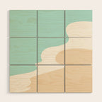 Sand and Sea Coastal Shoreline Wood Wall Art Gallery Image 1
