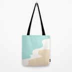 Sand and Sea Coastal Shoreline Tote Bag Gallery Image 2