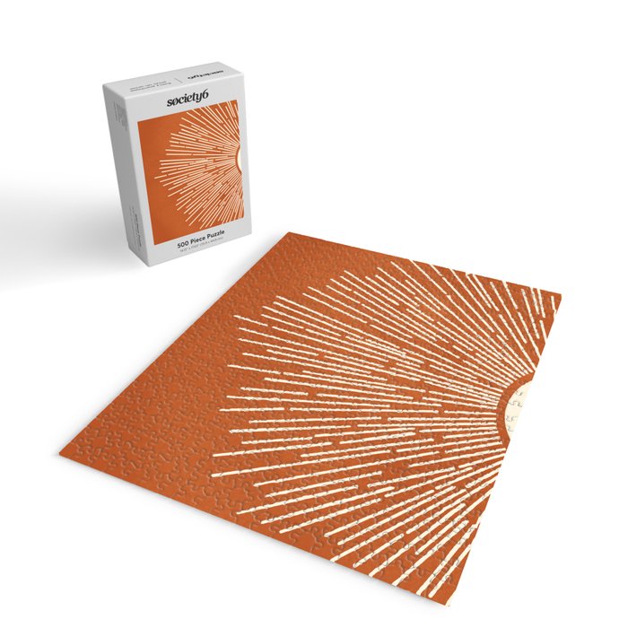 Terracota Minimalist Sun Jigsaw Puzzle Gallery Image 2