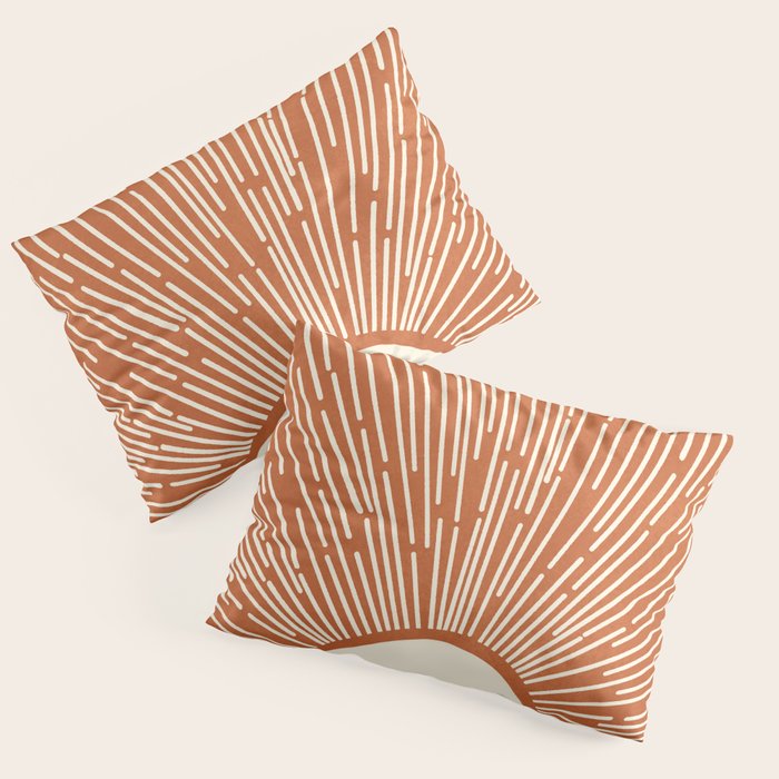 Terracota Minimalist Sun Pillow Sham Gallery Image 1