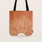 Terracota Minimalist Sun Tote Bag Gallery Image 1