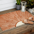 Terracota Minimalist Sun Outdoor Rug Gallery Image 2