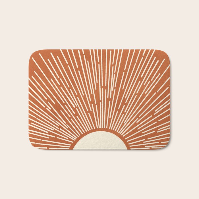 Terracota Minimalist Sun Bath Mat Gallery Image 1