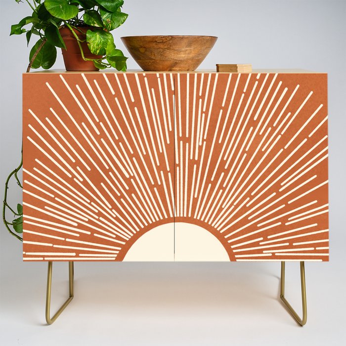 Terracota Minimalist Sun Credenza Gallery Image 1