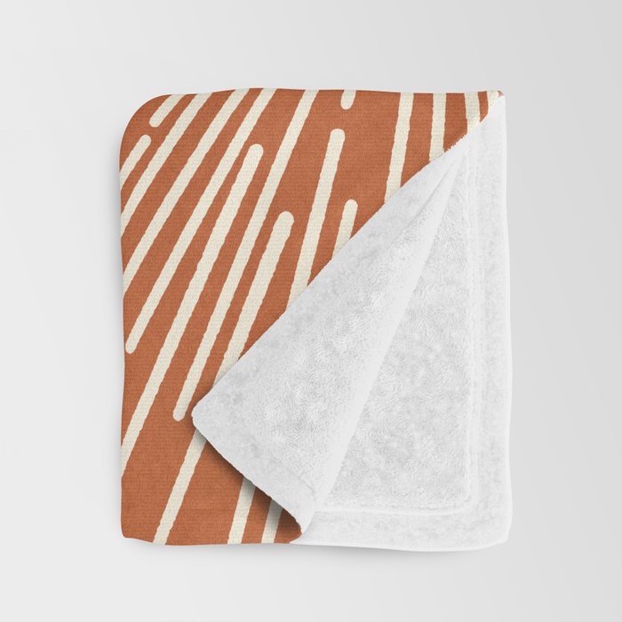 Terracota Minimalist Sun Throw Blanket Gallery Image 3