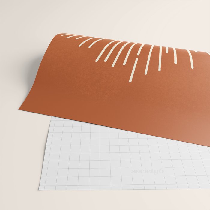 Terracota Minimalist Sun Wrapping Paper Gallery Image 2