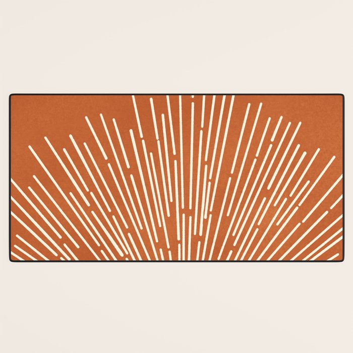 Terracota Minimalist Sun Desk Mat Gallery Image 3