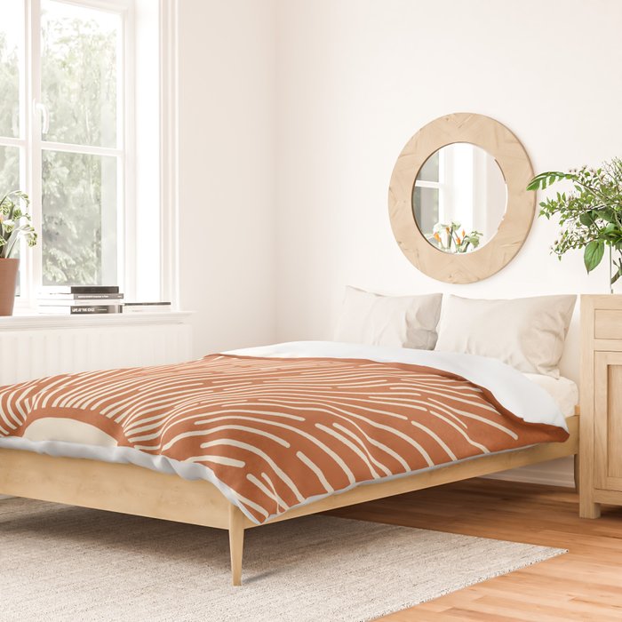 Terracota Minimalist Sun Duvet Cover Gallery Image 2