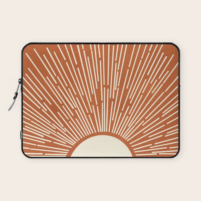 Terracota Minimalist Sun Laptop Sleeve Gallery Image 1