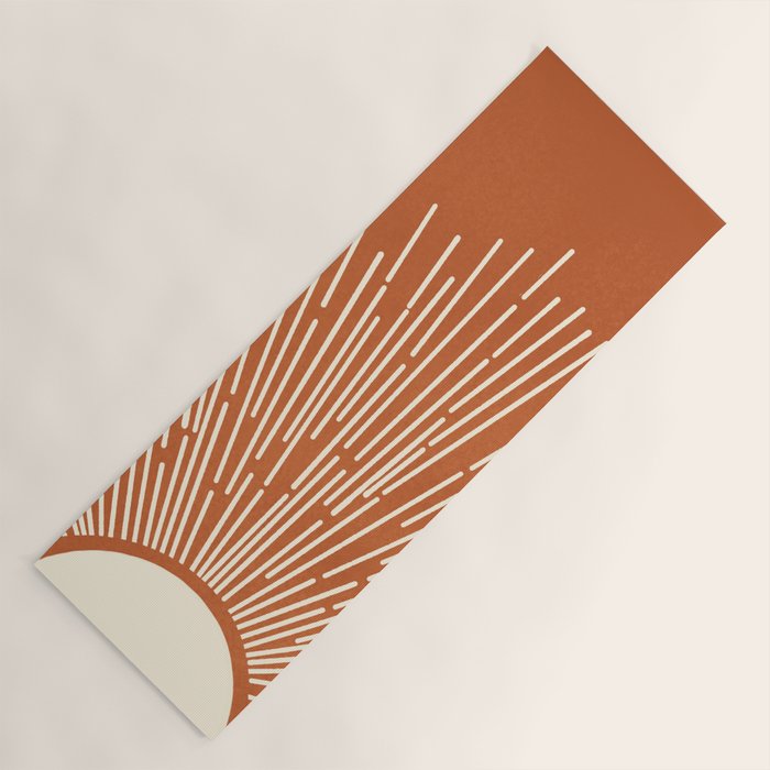 Terracota Minimalist Sun Yoga Mat Gallery Image 1