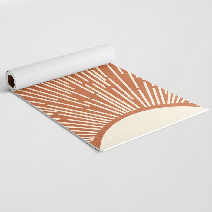 Terracota Minimalist Sun Yoga Mat Gallery Image 2