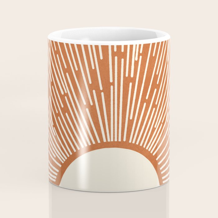 Terracota Minimalist Sun Coffee Mug Gallery Image 4