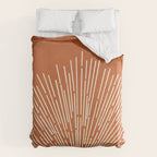 Terracota Minimalist Sun Duvet Cover Gallery Image 6