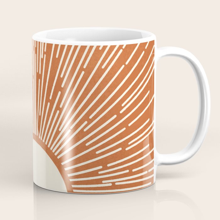 Terracota Minimalist Sun Coffee Mug Gallery Image 1